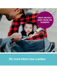 Cubierta de Asiento de Auto para Bebé JJ Cole Cuadro de Búfalo 2