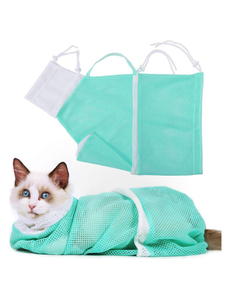 Bolsa de Baño para Gatos YLONG Verde Anti-Rasguños 55.88cm