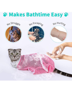 Bolsa de Baño para Gatos YLONG Verde Anti-Rasguños 55.88cm 2