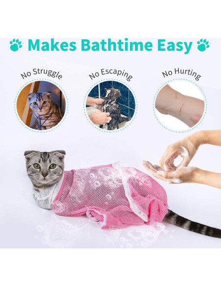 Bolsa de Baño para Gatos YLONG Verde Anti-Rasguños 55.88cm