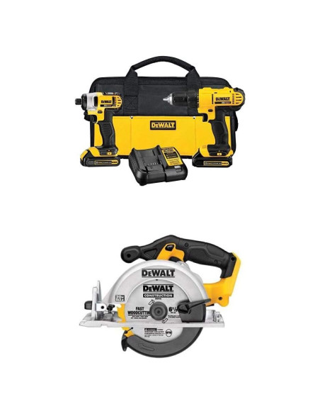 Kit DEWALT DCK240C2 Taladro/Impacto 20V y Sierra Circular