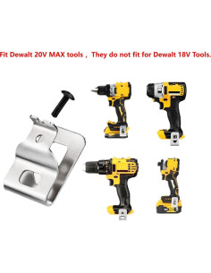 Clips de Cinturón Acero Inoxidable Dewalt 20V - Paquete de 4 2