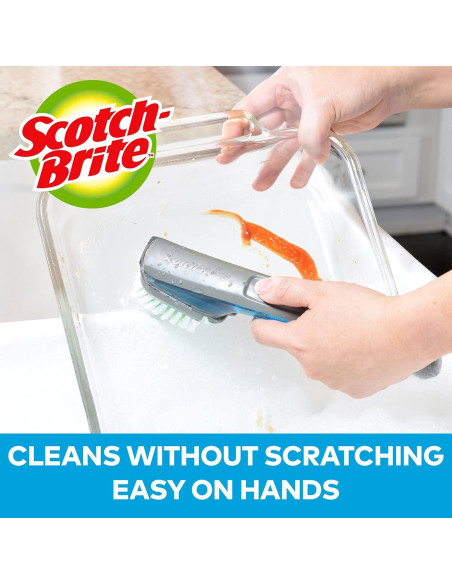 Cepillo fregador Scotch-Brite con dispensador de jabón - Paquete de 2