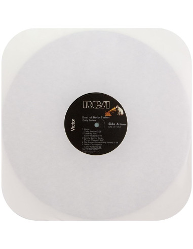 100 Fundas Internas de Vinilo LP Invest In Vinyl 12" Marfil 80 GSM