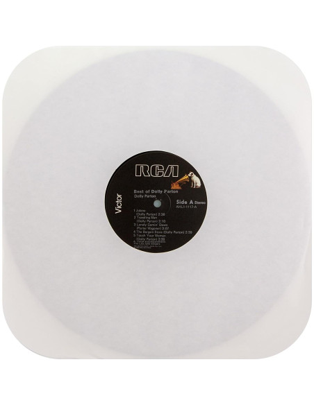 100 Fundas Internas de Vinilo LP Invest In Vinyl 12" Marfil 80 GSM