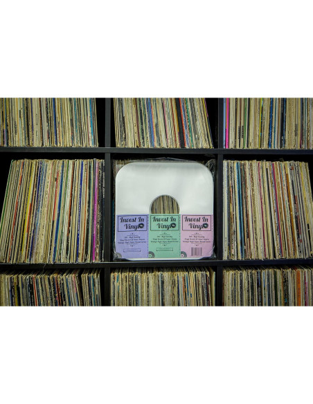 100 Fundas Internas de Vinilo LP Invest In Vinyl 12" Marfil 80 GSM