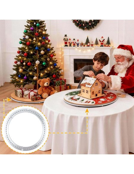 Base Giratoria Silenciosa TamBee 30 cm Aluminio 136 kg