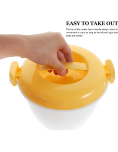 Cocinero de Arroz Microondas Hemoton 4 Tazas Azul Compacto 2