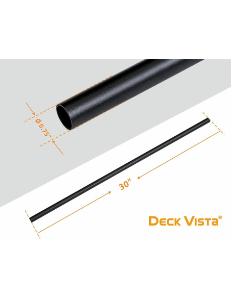 Balustre Redondo Aluminio 76,2 cm Deck Vista 35 Piezas