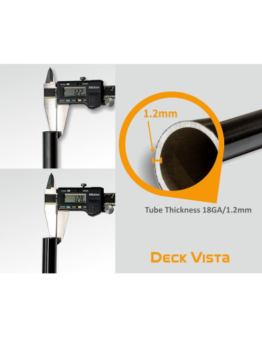 Balustre Redondo Aluminio 76,2 cm Deck Vista 35 Piezas