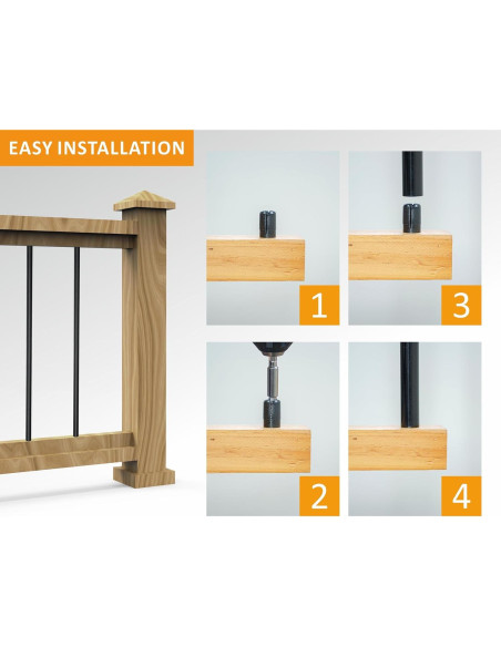 Balustre Redondo Aluminio 76,2 cm Deck Vista 35 Piezas