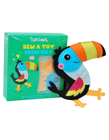 Kit de Costura APLI Krapli Tucán de Peluche para Niños 6-12