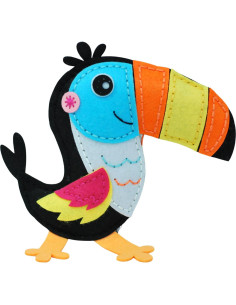 Kit de Costura APLI Krapli Tucán de Peluche para Niños 6-12 2