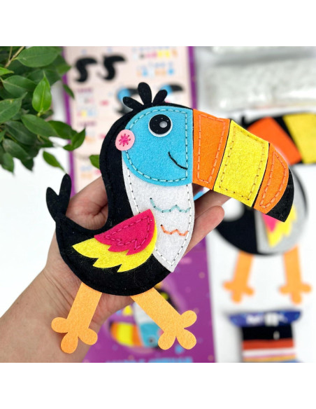 Kit de Costura APLI Krapli Tucán de Peluche para Niños 6-12