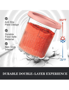 Contenedores de Helado Psasrm 2 Piezas 24oz para Ninja Creami 2