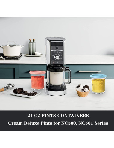 Contenedores de Helado Psasrm 2 Piezas 24oz para Ninja Creami