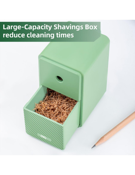 Afilador de Lápices Manual Deli Verde con Punta Ajustable