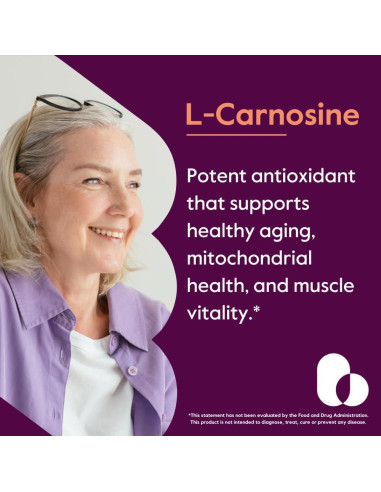 Suplemento L-Carnosina 500mg Bestvite 120 Cápsulas Sin Gluten