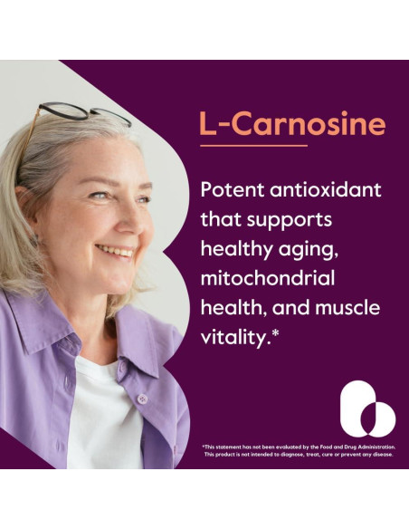Suplemento L-Carnosina 500mg Bestvite 120 Cápsulas Sin Gluten