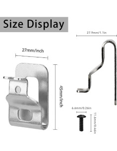Ganchos de Cinturón Dewalt N268241 Acero Inoxidable (2 Set) 2