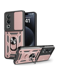Funda protectora Kukoufey Rosa para Oppo A80 5G con tapa deslizante