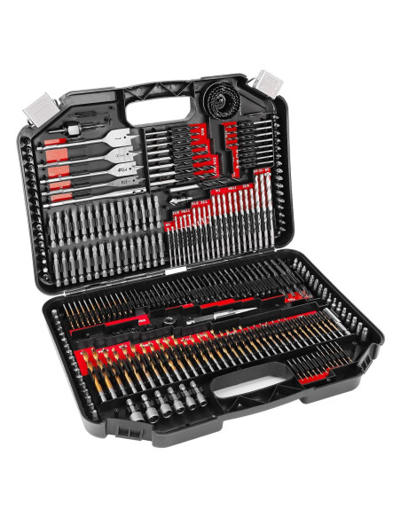 Juego de Brocas COMOWARE 246 Pcs Madera Metal y Accesorios