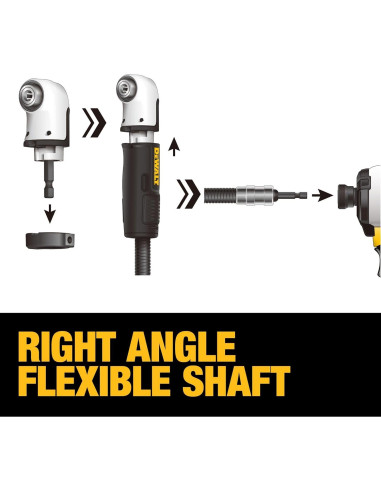 Adaptador de Taladro en Ángulo Derecho Dewalt 4-en-1 30.48 cm