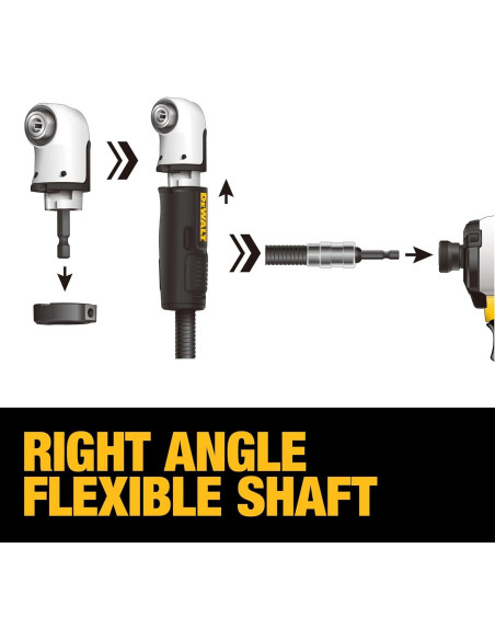 Adaptador de Taladro en Ángulo Derecho Dewalt 4-en-1 30.48 cm