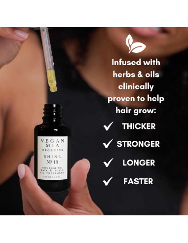 Aceite Capilar Orgánico Vegan Mia 90ml - Crecimiento y Brillo