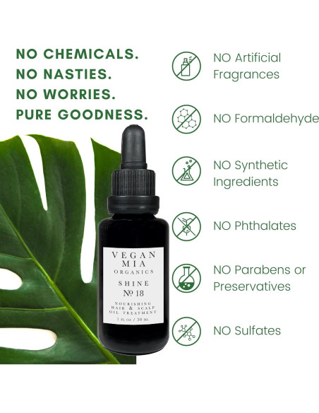 Aceite Capilar Orgánico Vegan Mia 90ml - Crecimiento y Brillo