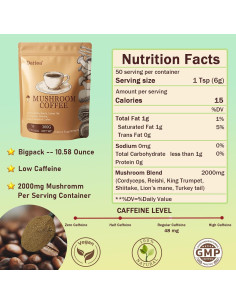 Café de Hongo Instantáneo Daitea 300g - Energía y Enfoque 2