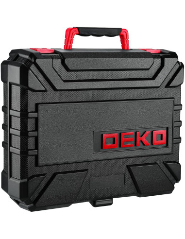 DEKOPRO Taladro Inalámbrico 8V Rojo Kit de 126 Piezas