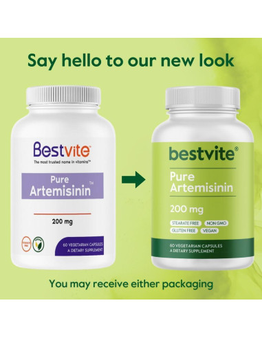 Suplemento de Artemisinina 200mg Bestvite - 60 Cápsulas Veganas