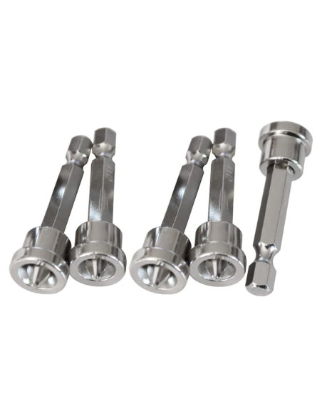 Juego de 5 Puntas Magnéticas PH2 Teursa 50 mm Yeso