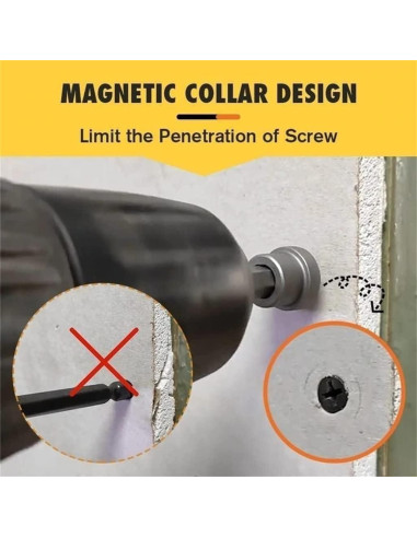 Juego de 5 Puntas Magnéticas PH2 Teursa 50 mm Yeso