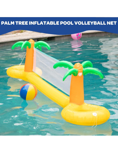 Red de Voleibol Inflable SCS Direct 3.66 m con Pelota y Cuerdas