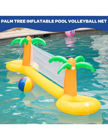 Red de Voleibol Inflable SCS Direct 3.66 m con Pelota y Cuerdas