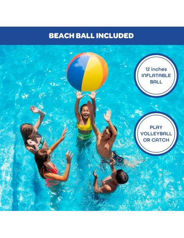 Red de Voleibol Inflable SCS Direct 3.66 m con Pelota y Cuerdas