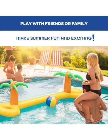 Red de Voleibol Inflable SCS Direct 3.66 m con Pelota y Cuerdas