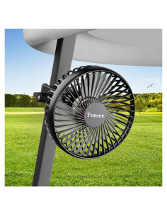 Ventilador Clip USB Portátil Tonree 3700 RPM 3 Velocidades