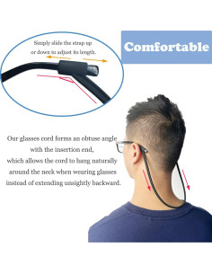 Cordón de Gafas de Silicona UPIONIC 44cm Antideslizante 2