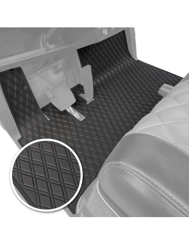 Alfombrilla de Goma Xtreme para Carro de Golf Yamaha DR2 - Todo Negro