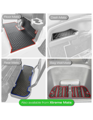 Alfombrilla de Goma Xtreme para Carro de Golf Yamaha DR2 - Todo Negro