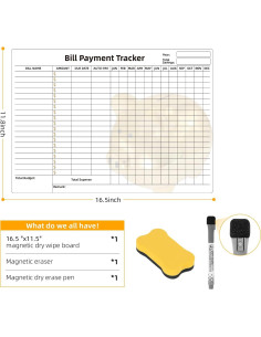 Rastreador de Pagos de Facturas Magnético Moorovgi 42x30cm 2