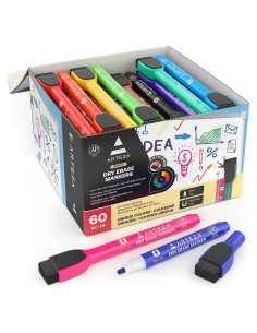 Marcadores Magnéticos ARTEZA 60 Piezas Punta Fina Multicolor