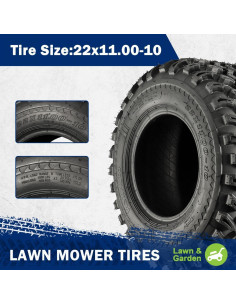 Neumáticos MaxAuto 22x11.00-10 para Cortacésped y Golf 2