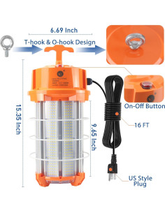 Luz de Trabajo LED NS 280W 42000 Lúmenes 5000K Alta Durabilidad 2