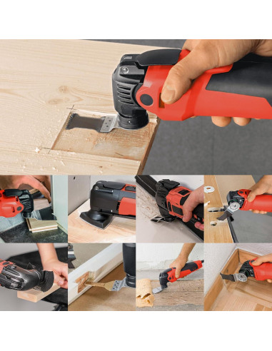 Juego de Cuchillas Oscilantes Revvstark 130 PCS para Madera/Metal