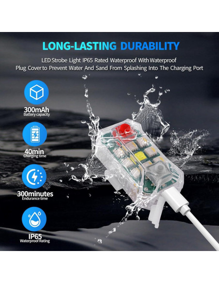 Luz Estroboscópica Mini a Prueba de Agua Egakkan 2PCS