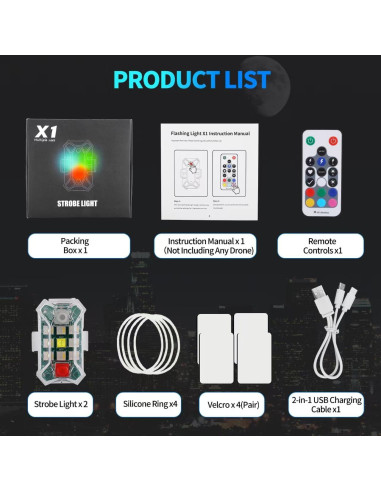 Luz Estroboscópica Mini a Prueba de Agua Egakkan 2PCS